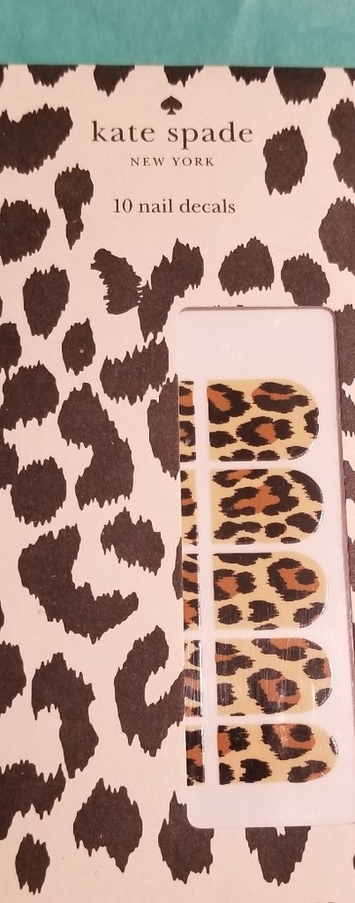 Kate Spade New York, 10 nail decals, cheetah new